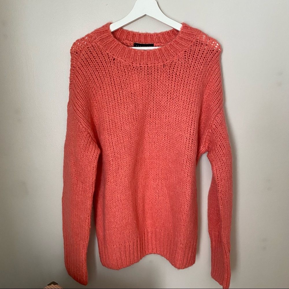 Sanctuary Sweater Coral Crewneck New Year New You Knit Casual Pink Telluride - Picture 9 of 9